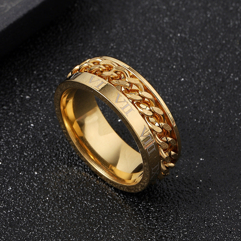 Fidget Metal Spinner Knuckle Ring for Men