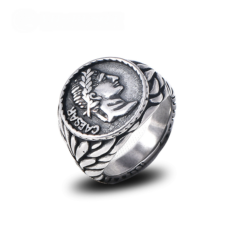 Roman Empire Caesar Stainless Steel Ring