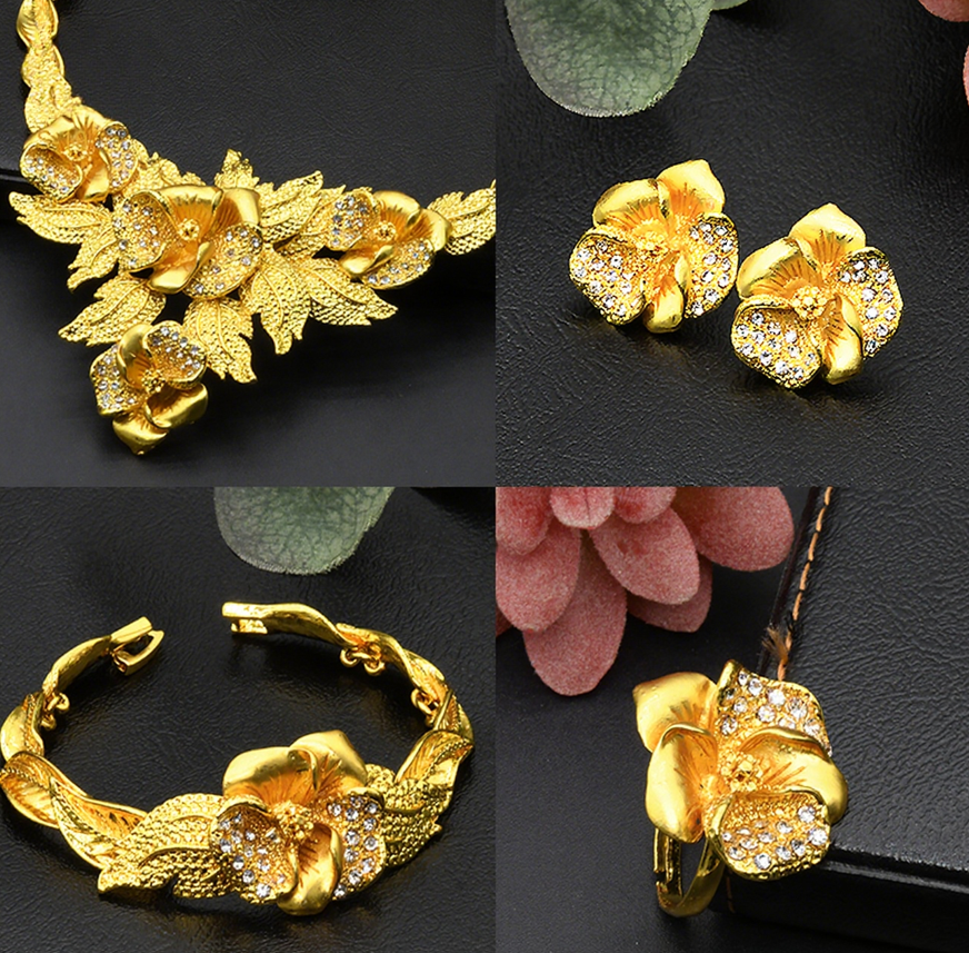 Water Drop design , Necklace , Bracelet, Ring  & Earring Jewelry Set