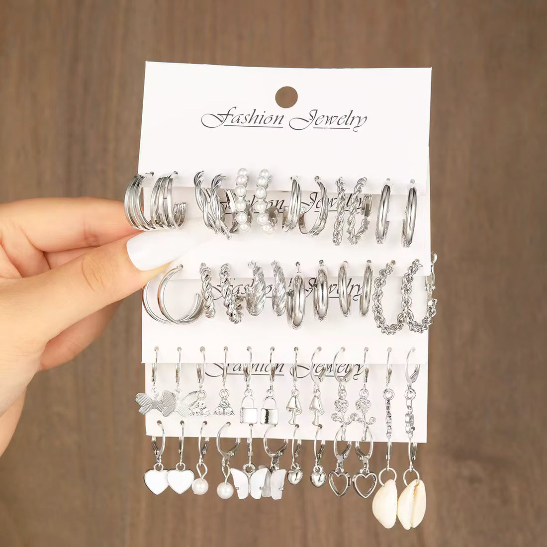 Trendy Earring Set Bundle - 20+ Pairs | Hoops, Stud, & Dangles