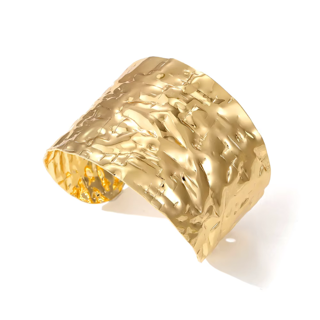 ZHIRUI Waterproof Stainless Steel Gold Adjustable Cuff Bracelet