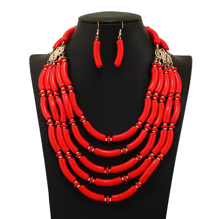 Colorful Acrylic Wave Shaped Jewelry Set for Women